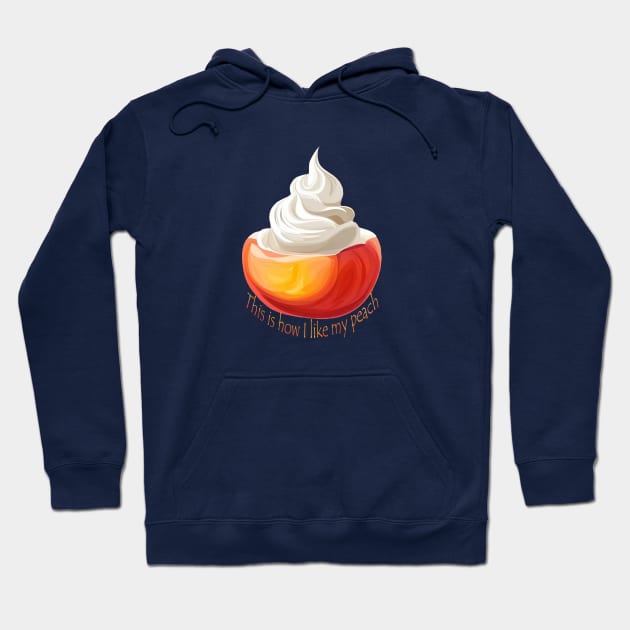 How I like my peach Hoodie by Vixen Games